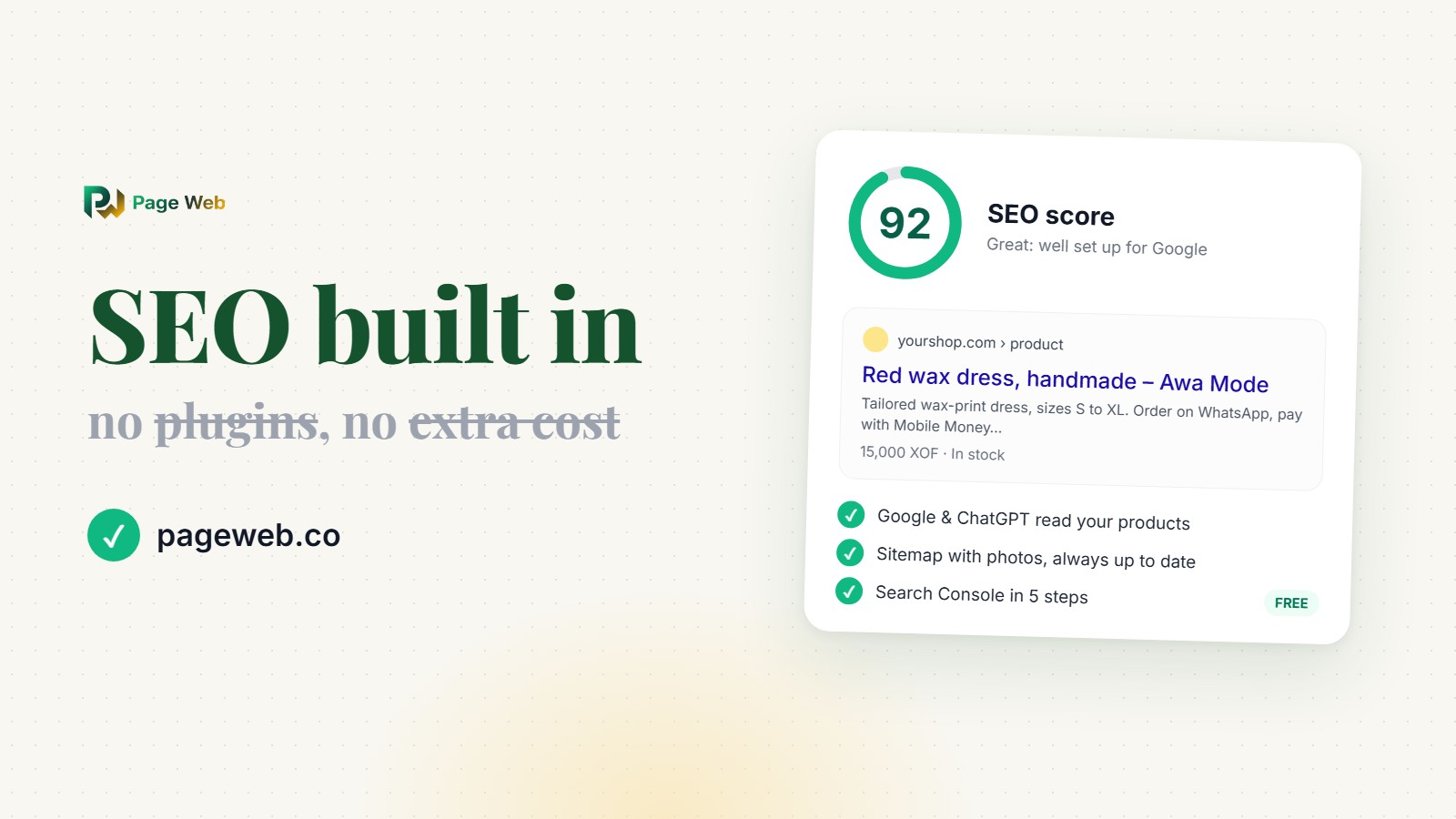 SEO Built In: How PageWeb Gets Your Website Found on Google, Without Paying for Plugins