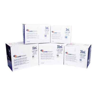 Seringue CarePoint Luer Lock 30 cc/mL uniquement, boîte de 50 2